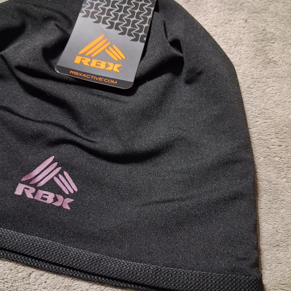 RBX Womens Mesh Lightweight Knit Black Fuchsia Purple Beanie Winter Ski Hat NWT